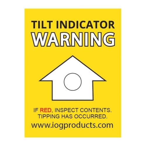 Tilt indicator label