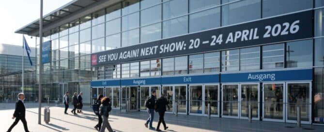 Industrial transport monitoring technology showcased at Hannover Messe 2026, highlighting asset visibility and supply chain reliability